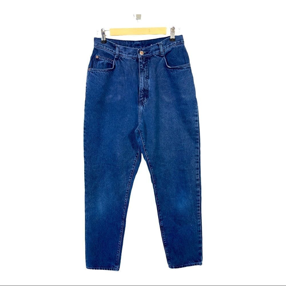 GITANO Women’s Vintage High Rise Tapered Leg Mom Denim Jeans Blue Size 14